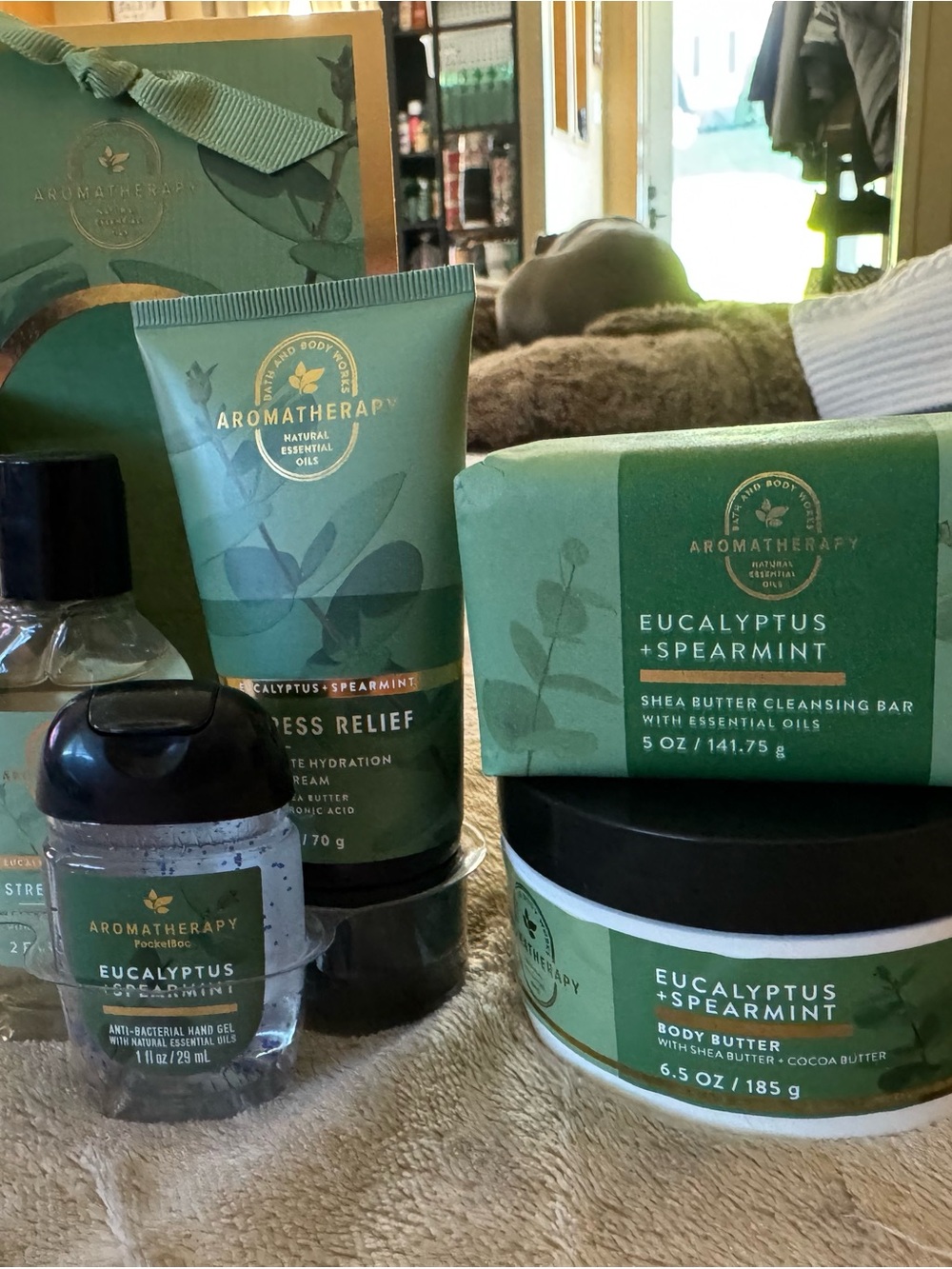 Aromatherapy Eucalyptus + Spearmint stress relief set